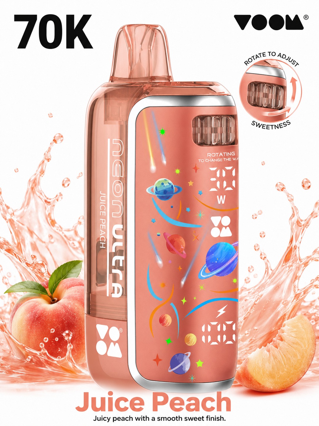 VOOM Neon Ultra 70K Juicy Peach — Juicy Peach disposable