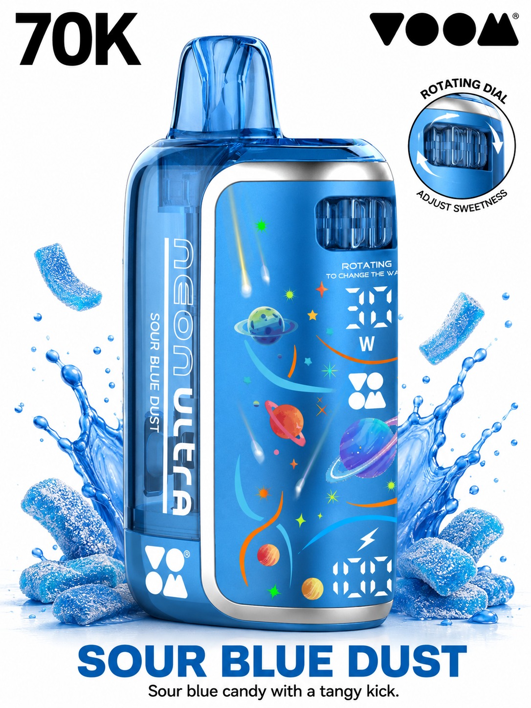 VOOM Neon Ultra 70K Sour Blue Dust — Sour Blue Dust disposable