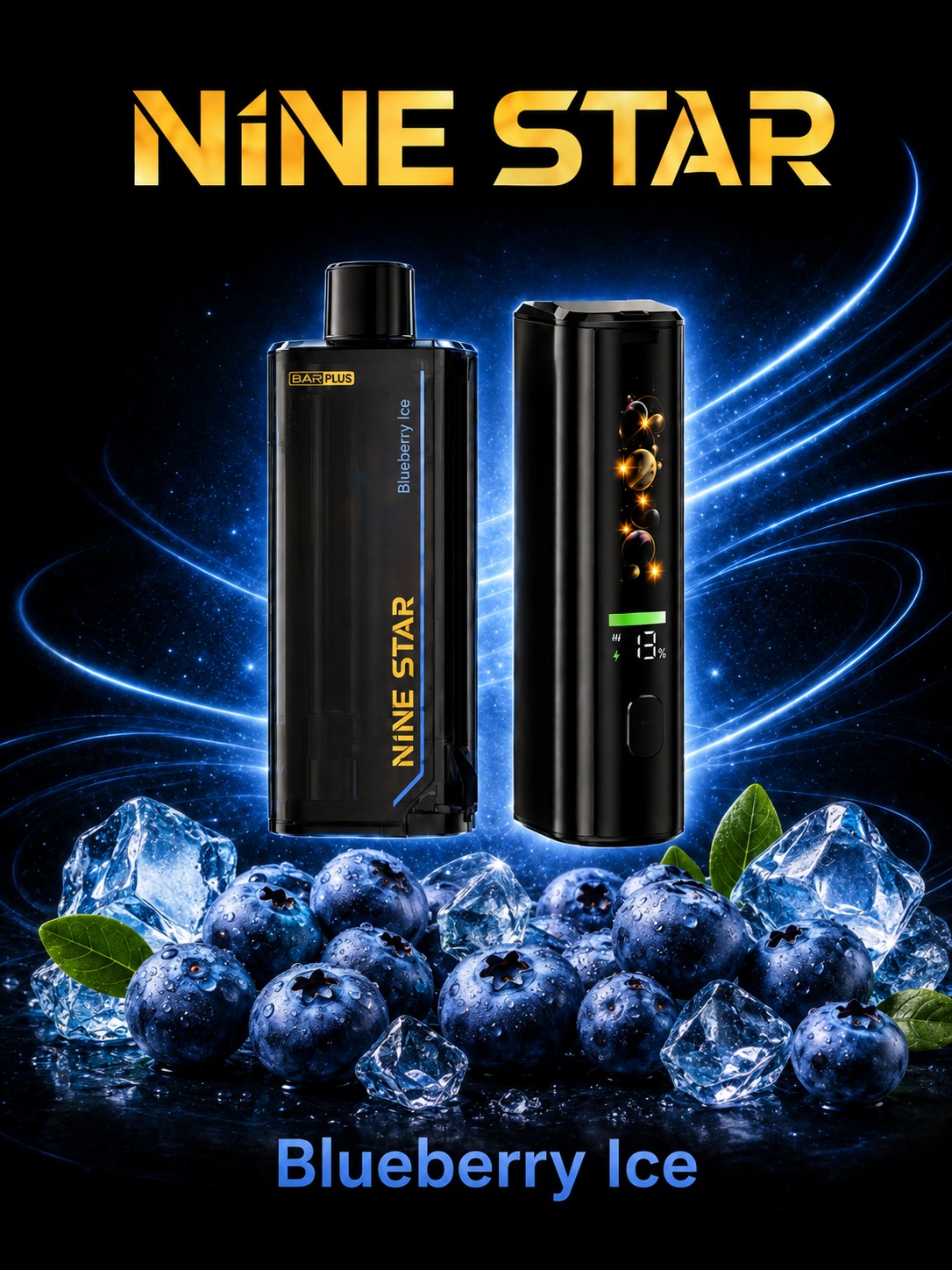 Nine Star Bar Plus Starter Kit Blueberry Ice — Blueberry Ice starter kit