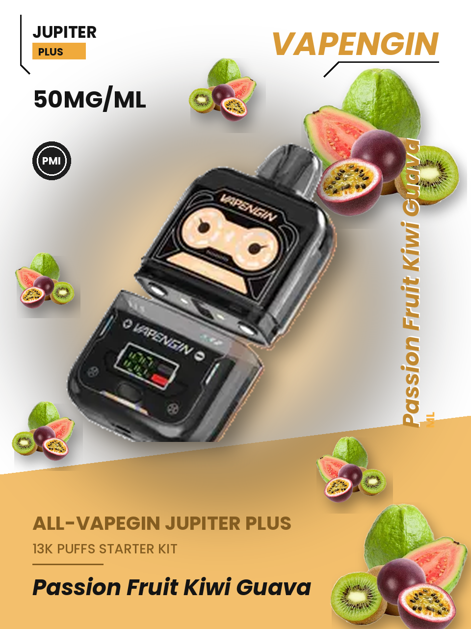 Vapengin Jupiter Plus Starter Kit Passion Fruit Kiwi Guava — Passion Fruit Kiwi Guava starter kit