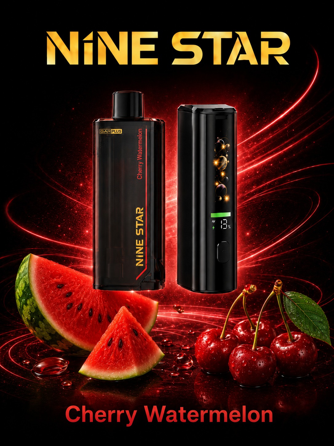 Nine Star Bar Plus Starter Kit Cherry Watermelon — Cherry Watermelon starter kit