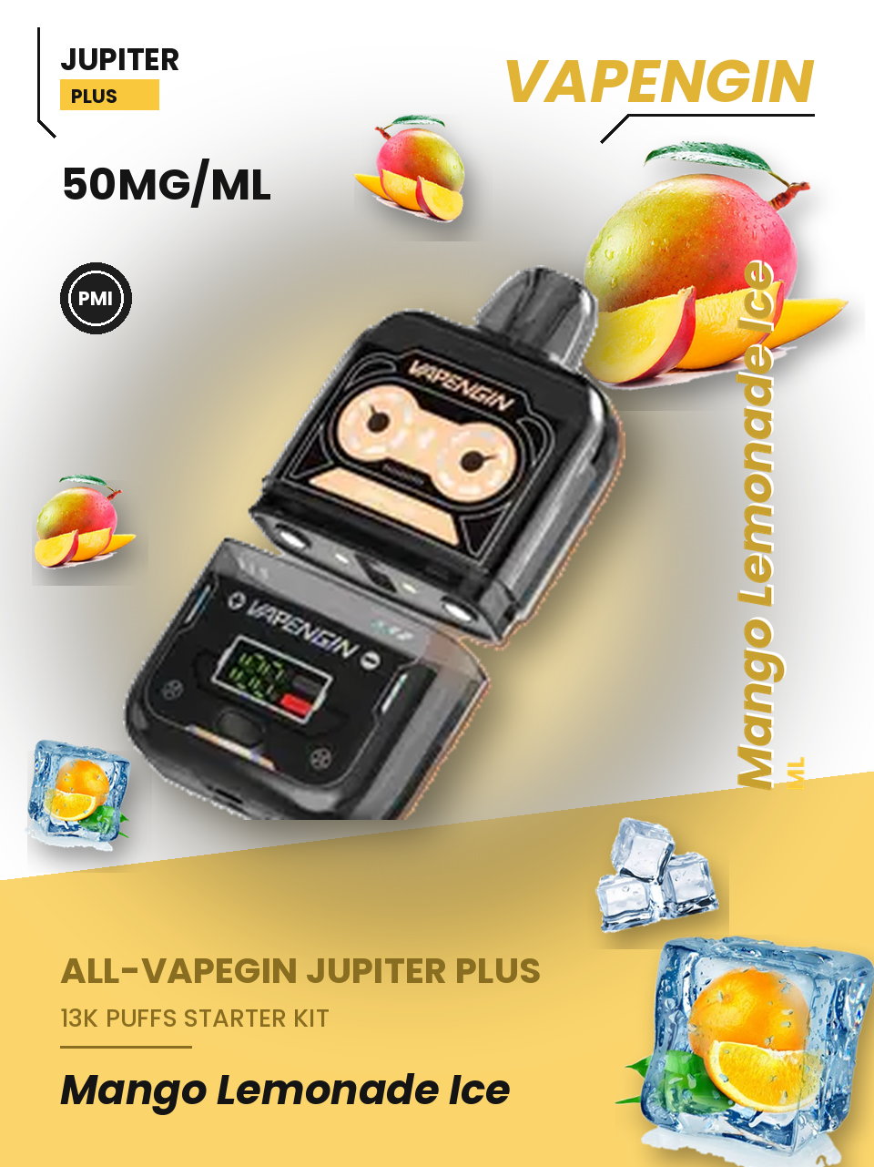 Vapengin Jupiter Plus Starter Kit Mango Lemonade Ice — Mango Lemonade Ice starter kit