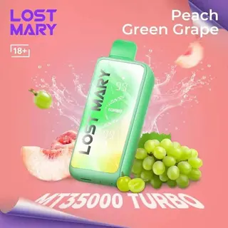 Lost Mary MT35000 Turbo Peach Green Grape — Peach Green Grape disposable