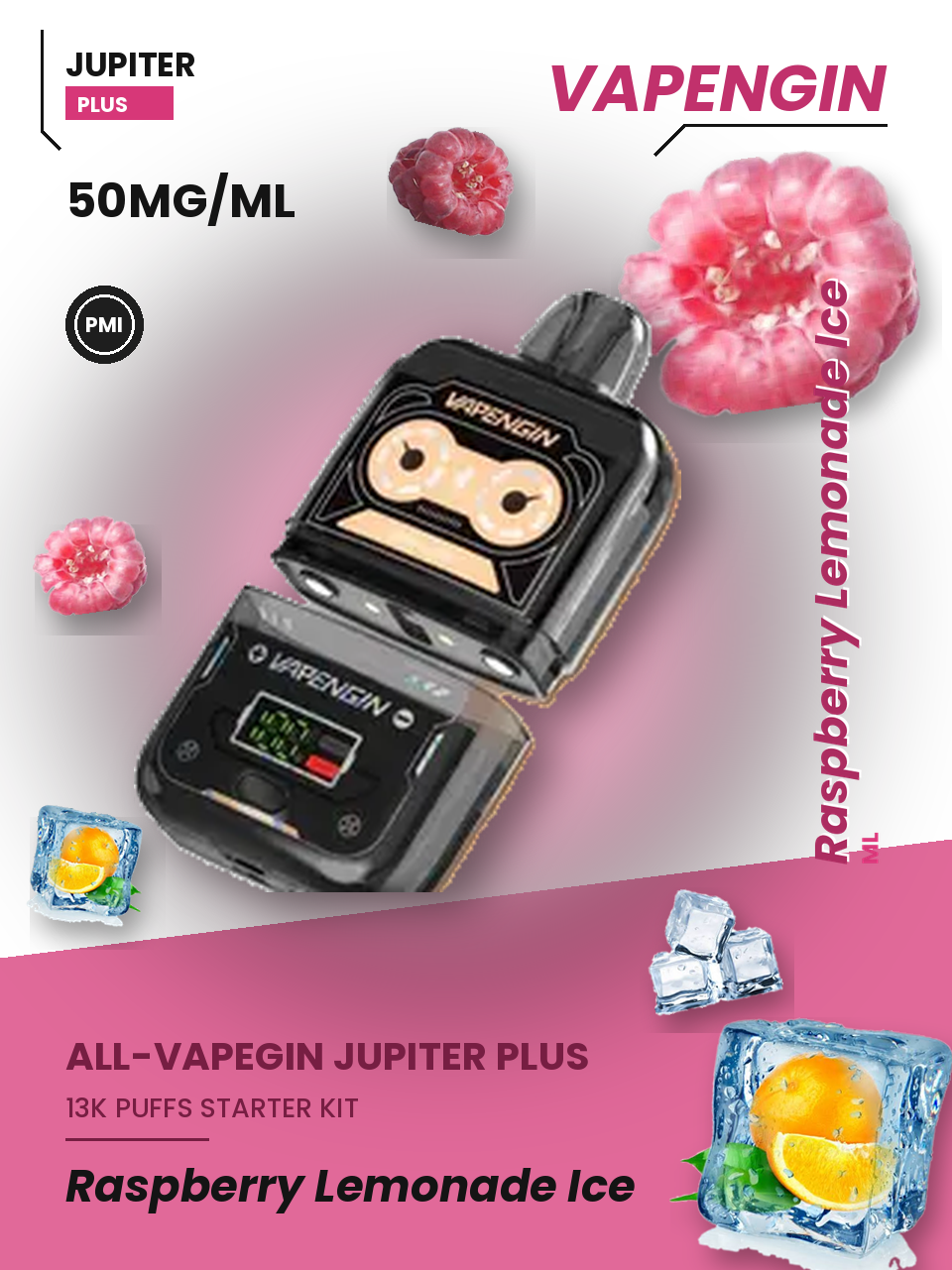 Vapengin Jupiter Plus Starter Kit Raspberry Lemonade Ice — Raspberry Lemonade Ice starter kit