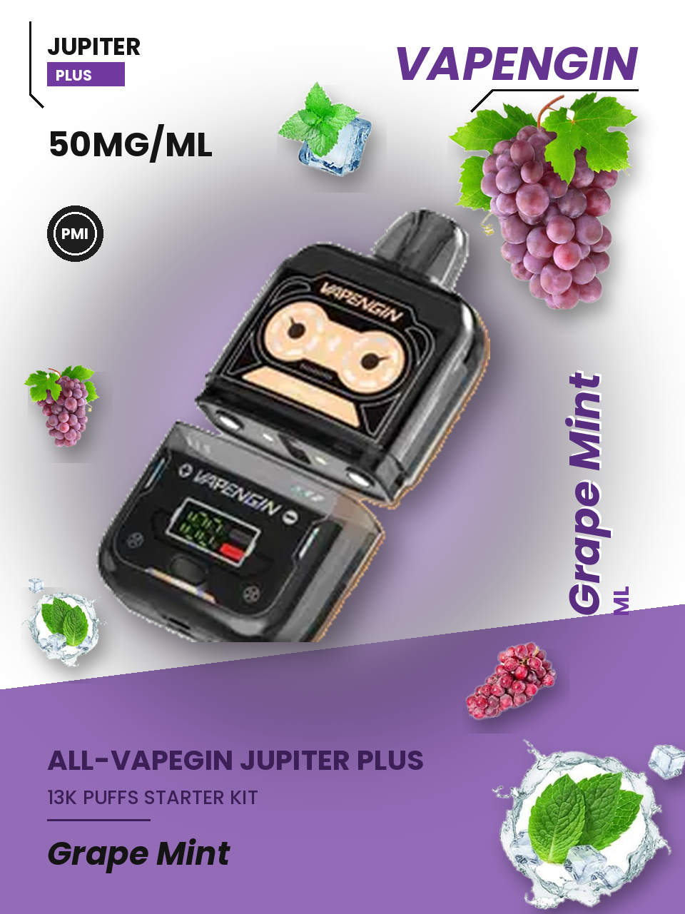 Vapengin Jupiter Plus Starter Kit Grape Mint — Grape Mint starter kit