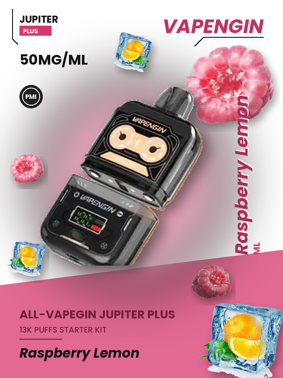 Vapengin Jupiter Plus Starter Kit Raspberry Lemon — Raspberry Lemon starter kit